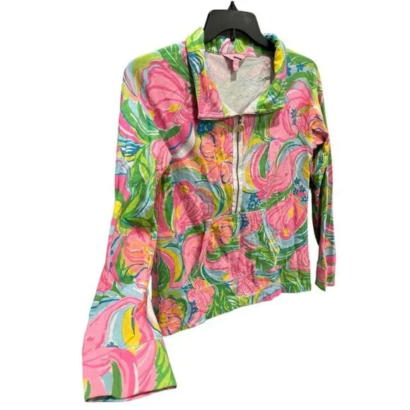 Lilly Pulitzer Women's Large Skipper Popover Multi So A Peeling UPF 50+ 1/2 Zip - Picture 4 of 7